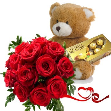 osos flores y chocolates